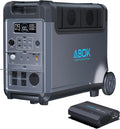 Portable Power Station with 500W Alternator Charger, 3840Wh LiFePO4 Battery by ABOK