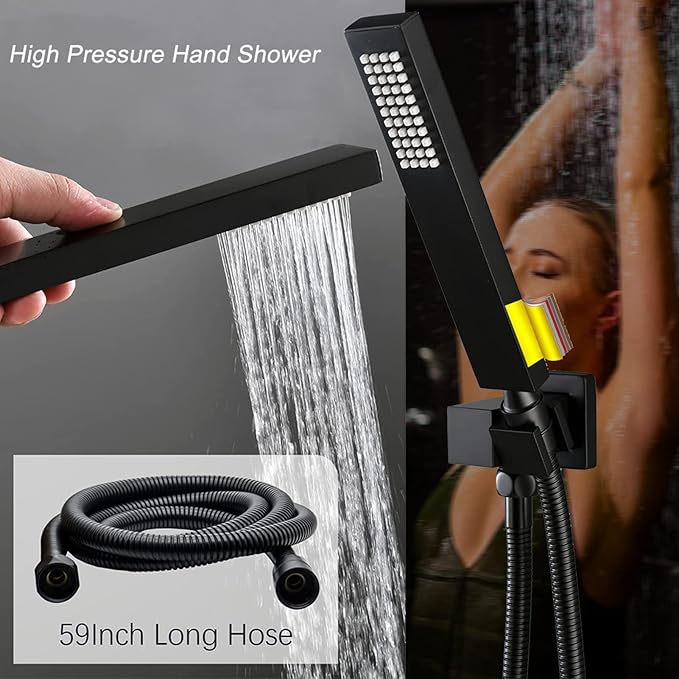 KATAIS Matte Black Shower System Digital Tempreature Display Thermostatic - Image 5