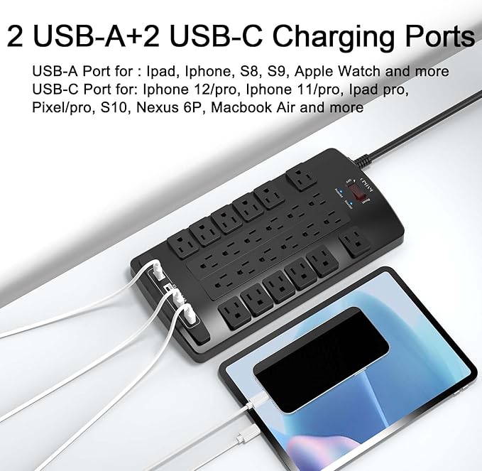Surge Protector Power Strip - Image 3