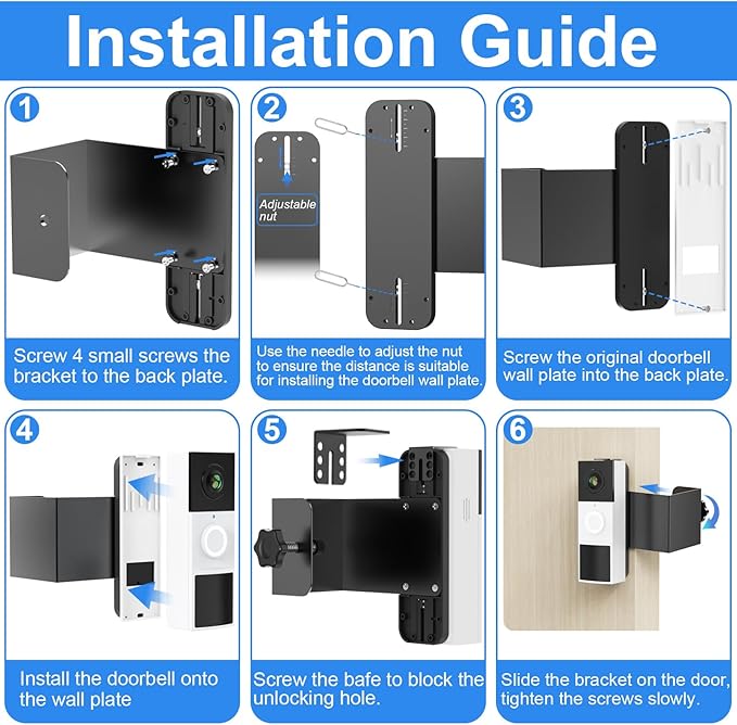 Anti-Theft Video Doorbell Mount Compatible - Image 5