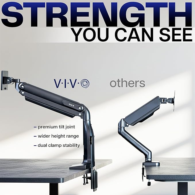 VIVO Aluminum Ultrawide Monitor Stand, Classic + USB, Fits up to 49 inch Screens - Image 8