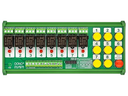 DIN Rail Mounting 8-Channel Multifunctional Bistable Relay Module by OONO