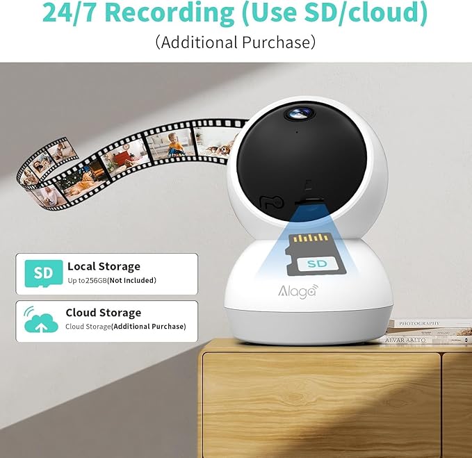 2K Indoor Security Camera, AI Human Pet Motion Detection, 2.4/5 GHz, 360° Pan - Image 7