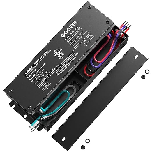 GOOVER 100W Dimmable LED Driver, 12V Triac Dimmable Power Supply, AC to DC by GOOVERLighting