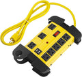 Heavy Duty Power Strip with USB, Workshop 8 Outlet Surge Protector 2700 Joules by CCCEI