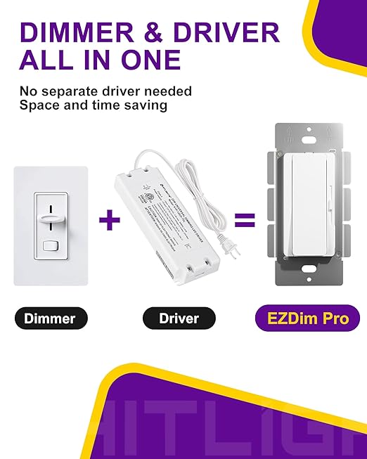HitLights LED Driver and Dimmer Switch in One 120W, 120V AC to 12V DC, - Image 2