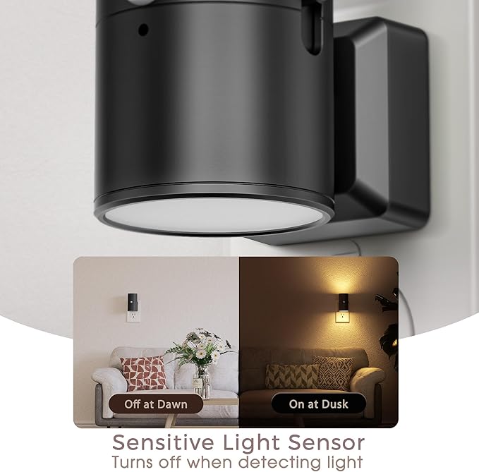 Briignite Motion Sensor Night Light, 2 Pack Motion Activated Plug in Night - Image 5