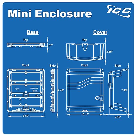 ICC Compact Plastic Structured Media Enclosure, Small Media Enclosure Box - Image 4