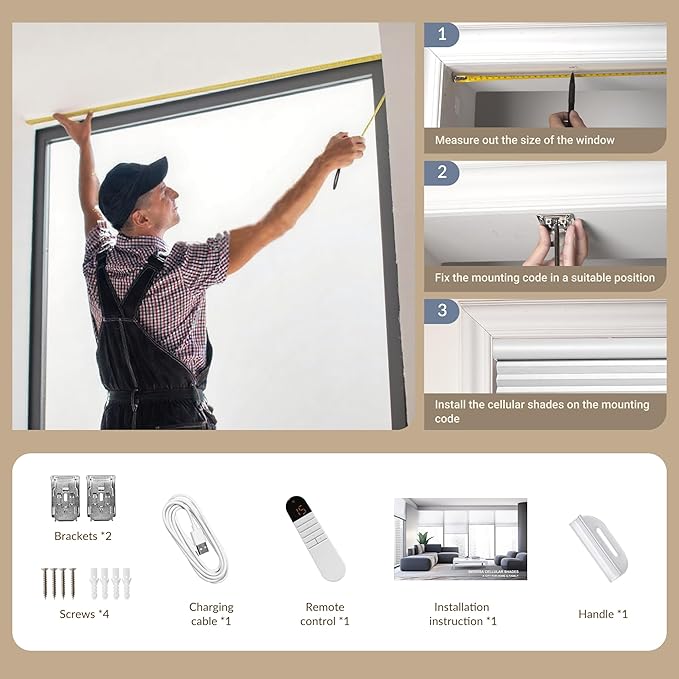 Boolegon Motorized Blinds with Remote, Light Filtering Smart Blinds, Automatic - Image 6