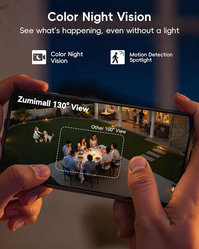ZUMIMALL Solar Security Cameras Wireless Outdoor, Solar Camera Outdoor Wireless - Image 4