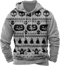 Halloween Hoodie Men Graphic Pumpkin Ghost Printed Sweatshirt Casual Trendy by Spatofa