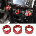 JeCar Air Conditioner Button Trim Cover Aluminum Alloy Knob Cover Compatible by JeCar