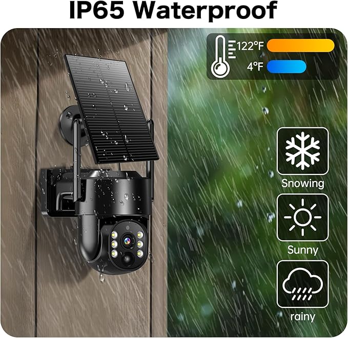 Seeborder Solar Security Cameras Wireless Outdoor, 2K 4MP Security Cameras - Image 4
