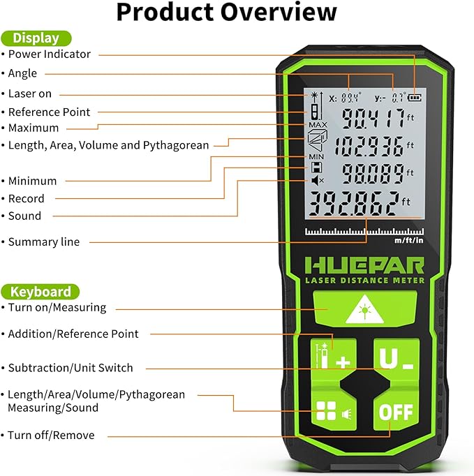393FT Professional Green Laser Measuring Tool - Image 2