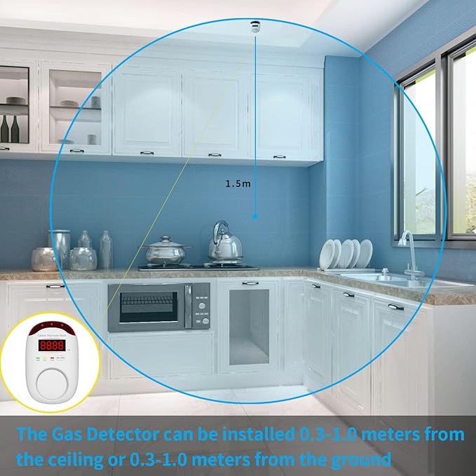 Carbon Monoxide Detector Insertion, Vzmcov CO Detector, LED Display Screen - Image 6