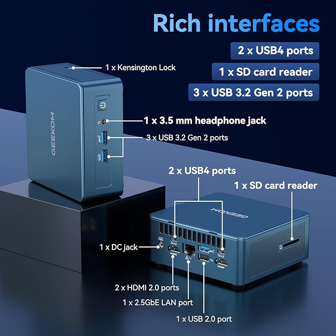 GEEKOM IT13 Mini PC 2026 with 13th Gen Intel i5-13600H | 16GB DDR4 | 1TB SSD | - Image 7