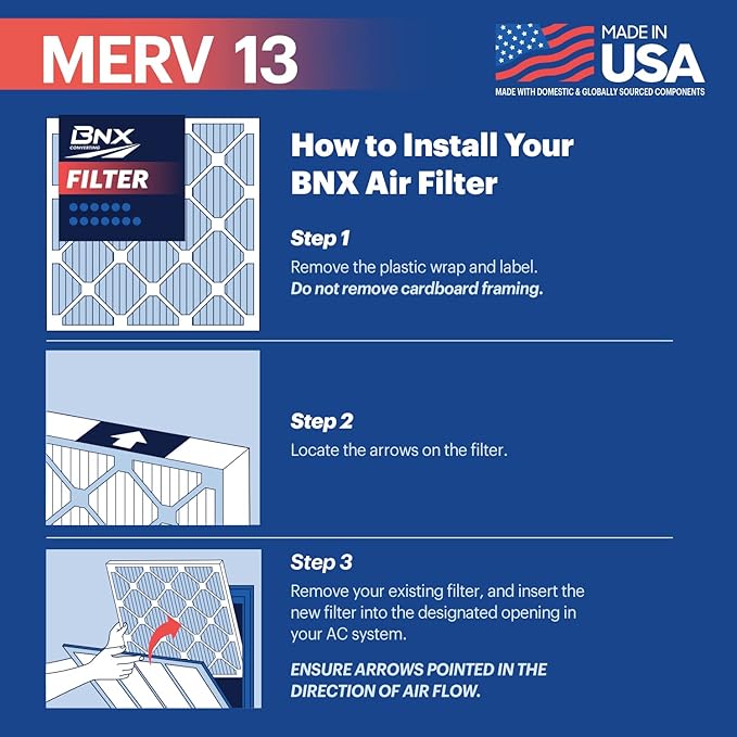 BNX TruFilter 20x24x1 Air Filter MERV 13 - Image 6