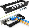 PBAEGAV 8 Port Patch Panel Blank UTP/STP 1U 10“ Keystone Patch Panel by PBAEGAV