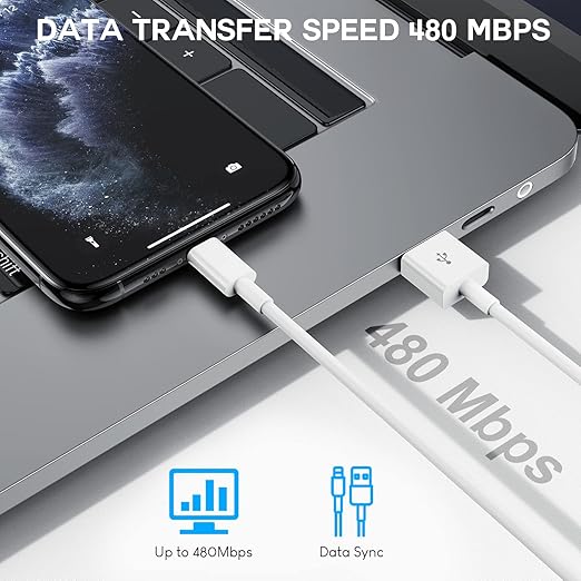 iPhone Charger, 2 Pack 10ft iPhone Charger Data Sync Transfer Lightning Cable - Image 6
