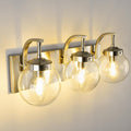 Beionxii Brushed Nickel Bathroom Light Fixtures, 3-Light Bathroom Vanity Light by Beionxii