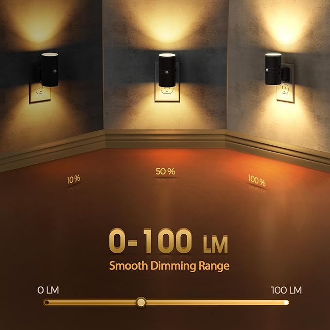 Briignite Motion Sensor Night Light, 2 Pack Motion Activated Plug in Night - Image 4