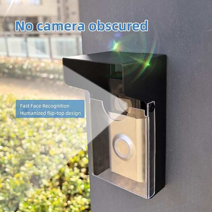 Flip Video Metal Doorbell Rain Cover Sun Shield Hood Plate, Weather Protection - Image 7