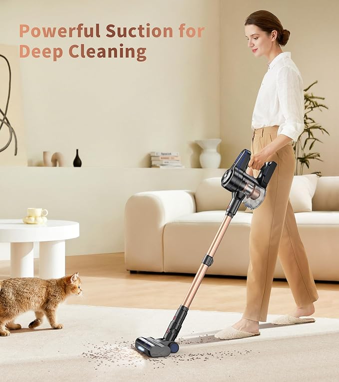 NADALY Cordless Vacuum Cleaner, 500W 40KPA Stick Vacuum - Image 2