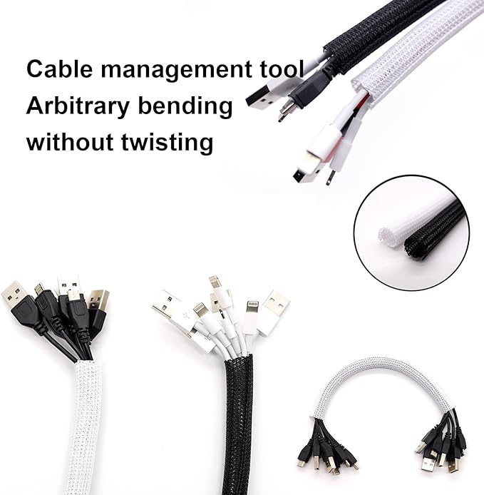 QCSIW 25ft - 1/2 inch Cord Protector, Split Sleeve Cable Management, Heavy Duty - Image 6