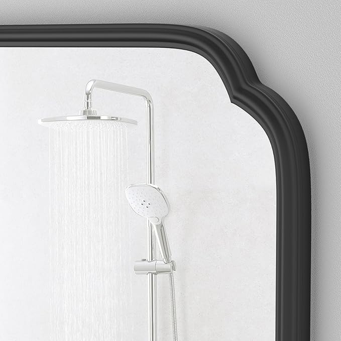 Black Bathroom Vanity Mirrors for Over Sink 24" x 36" Modern Rounded Corner - Image 7