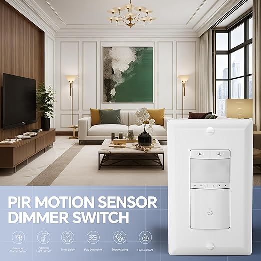 ECOELER Motion Sensor Dimmer Light Switch, in-Wall Electronic Dimmer - Image 2