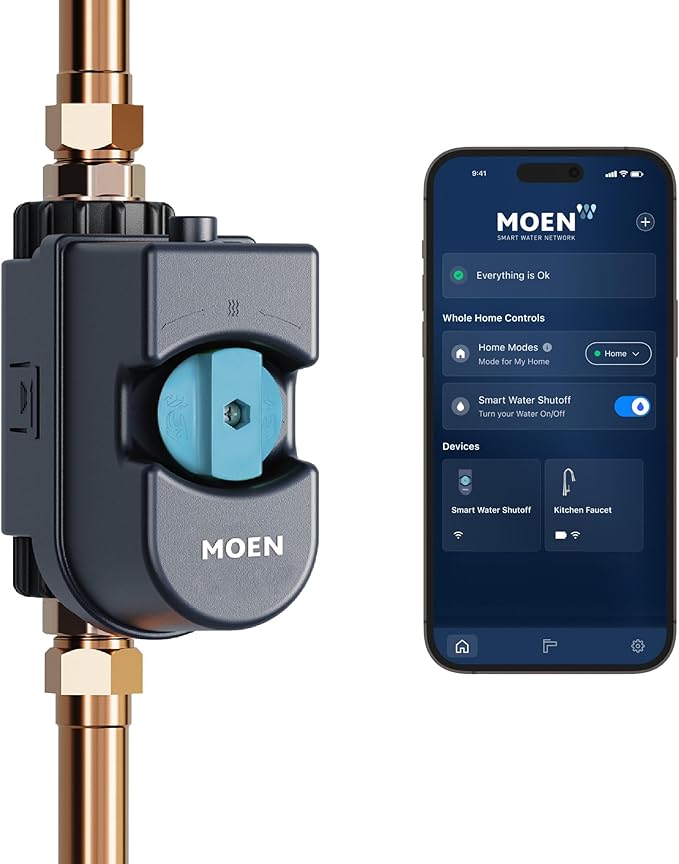 Moen Flo Smart Water Monitor and Automatic Shutoff Sensor, Wi-Fi Connected - Image 10