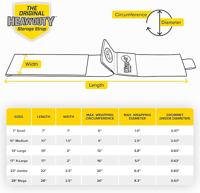 Heavy-Duty Wrap-It Storage Straps, 7-inch - Image 9