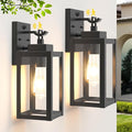 LTBLIGHT 2-Pack Motion Sensor Outdoor Wall Light Fixtures, Modern Black Dusk to by LTBLIGHT