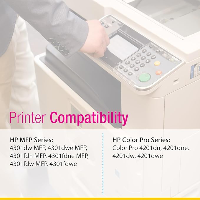 CS Replacement Compatible with HP 4301fdwe Toner Cartridge W2101A to use with - Image 5