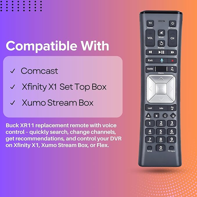 2 Pack XR11 Xfinity Remote Control Replacement – Universal IR/RF Remote - Image 2