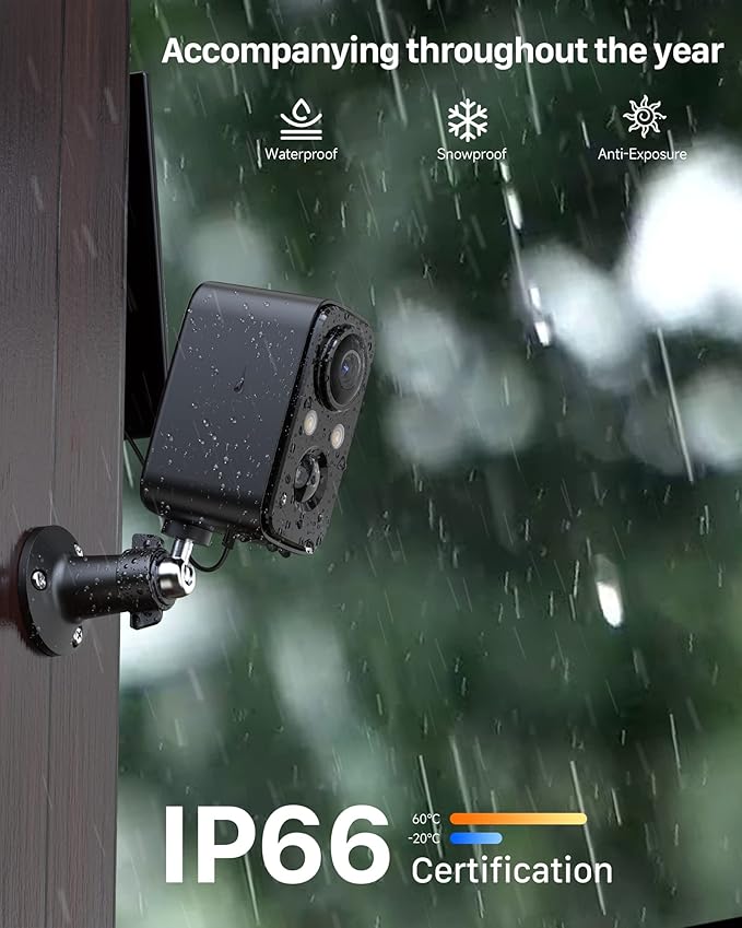 IHOXTX Security Cameras Wireless Outdoor, Flood Light Solar Cameras - Image 7
