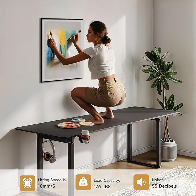 ONBRILL Standing Desk, 63x30 Inches Rectangle Stand Up Desk - Image 6