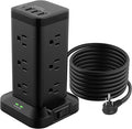 BEVA Power Strip Tower with USB Ports, 6.5 FT Surge Protector Power Tower by BEVA