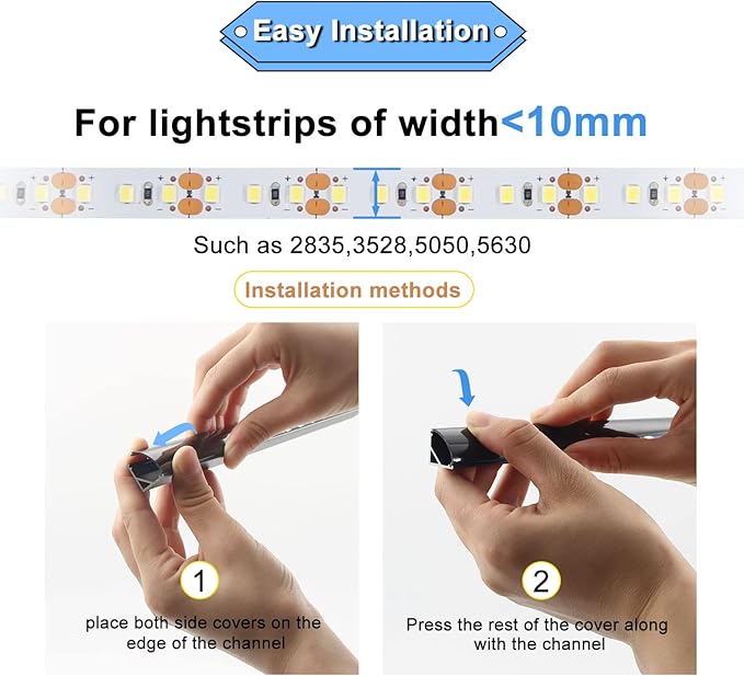 VST 6pack 3.3 ft LED Channel, V Shape Led Diffuser Channel, LED Aluminum - Image 3
