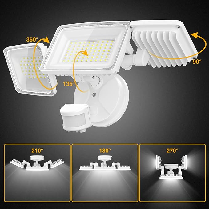 Onforu 2 Pack 100W LED Security Lights Motion Sensor Outdoor, 9000LM Super - Image 7
