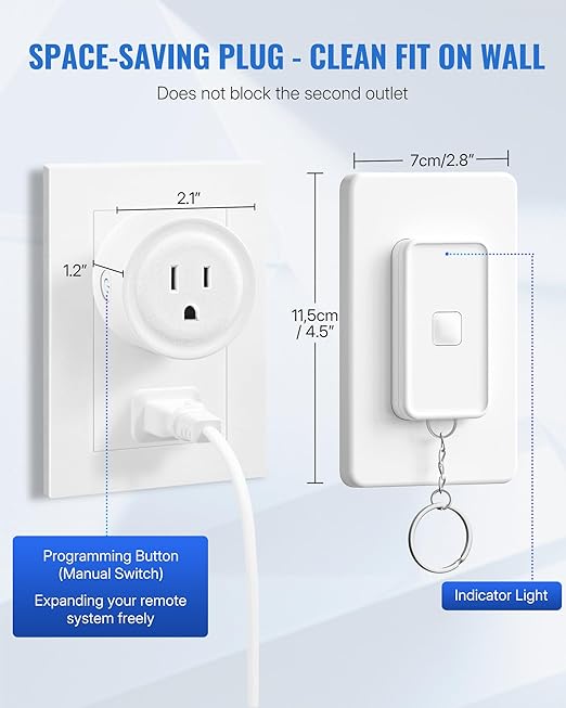 Remote Control Outlet, WILAWELS Remote Outlet Switch - Image 6