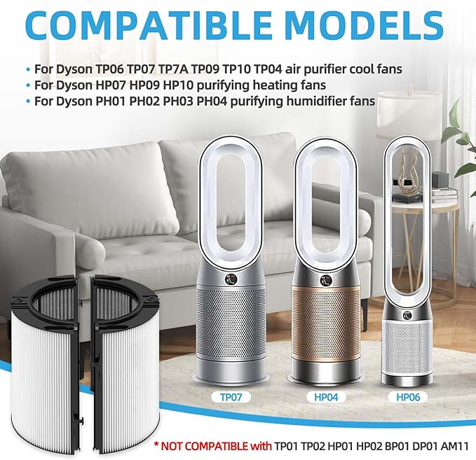 2-in-1 360° Combi Glass Carbon Replacement Filter - Image 2