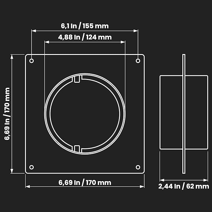 5" Inch Pack of 2 Duct Connector Flange - Image 2