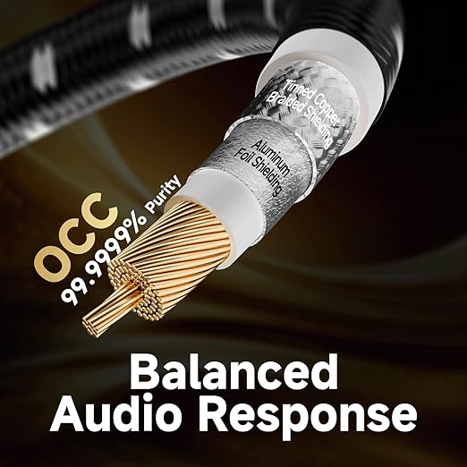 TODN 75-Ohm Coaxial Digital Audio Cable Audiophile 24K Gold-Plated RCA Male - Image 4