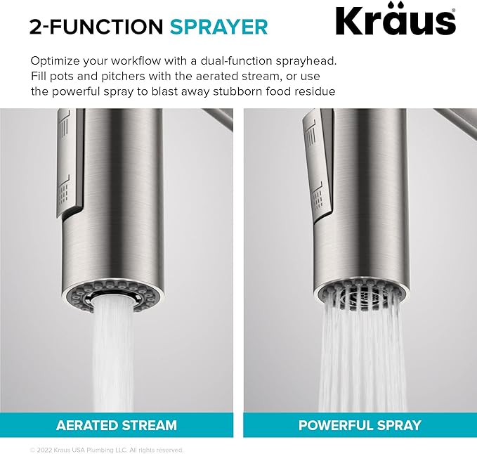 KRAUS Oletto Touchless Sensor Commercial Pull-Down Single Handle Kitchen Faucet - Image 11