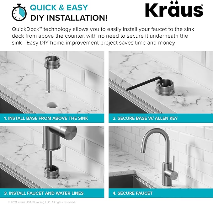 KRAUS Oletto Single Handle Kitchen Bar Faucet - Image 10