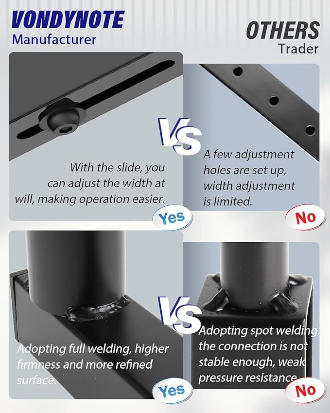 Vondynote Dual Speaker Mount Bar Mounting Fork Bracket Speaker Pole Width - Image 6
