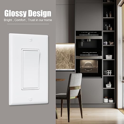 ThunderWay Single Pole Decorator Wall Light Switch - Image 7