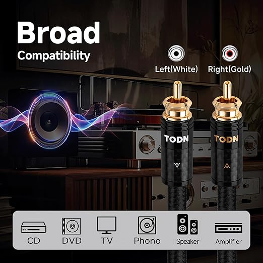 TODN Hi-end RCA Cables for Audiophile - Image 8