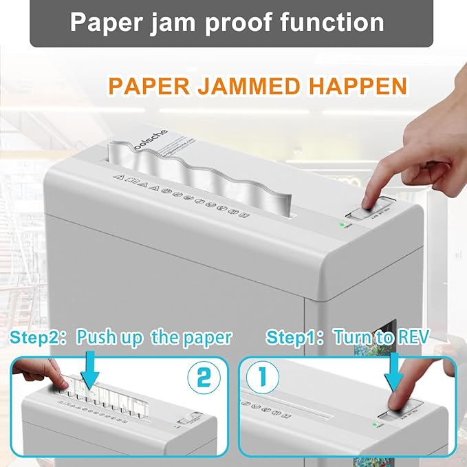 Suntiko Paper Shredder, 5-Sheet Micro Cut - Image 7